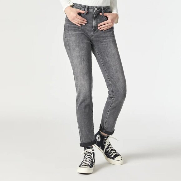 Mavi Kathleen Slim Boyfriend Jeans Mid Gray Size 28 Inseam 30 - Picture 1 of 11
